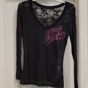Womens metal mulisha long sleeve tee